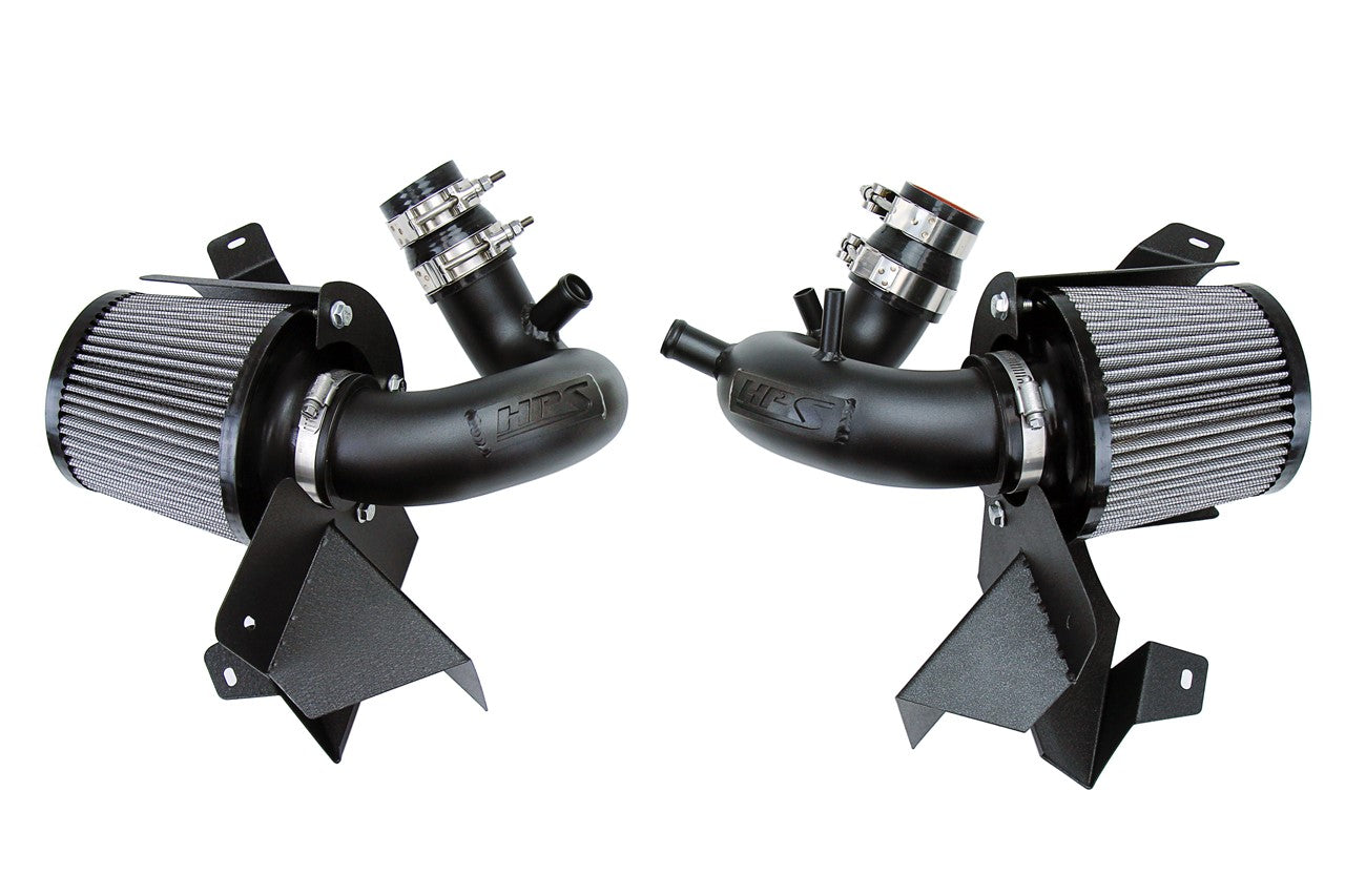 HPS Black Cold Air Intake Kit with Heat Shield 2019-2024 Hyundai Genesis G70 3.3L V6 Twin Turbo, 827-703WB