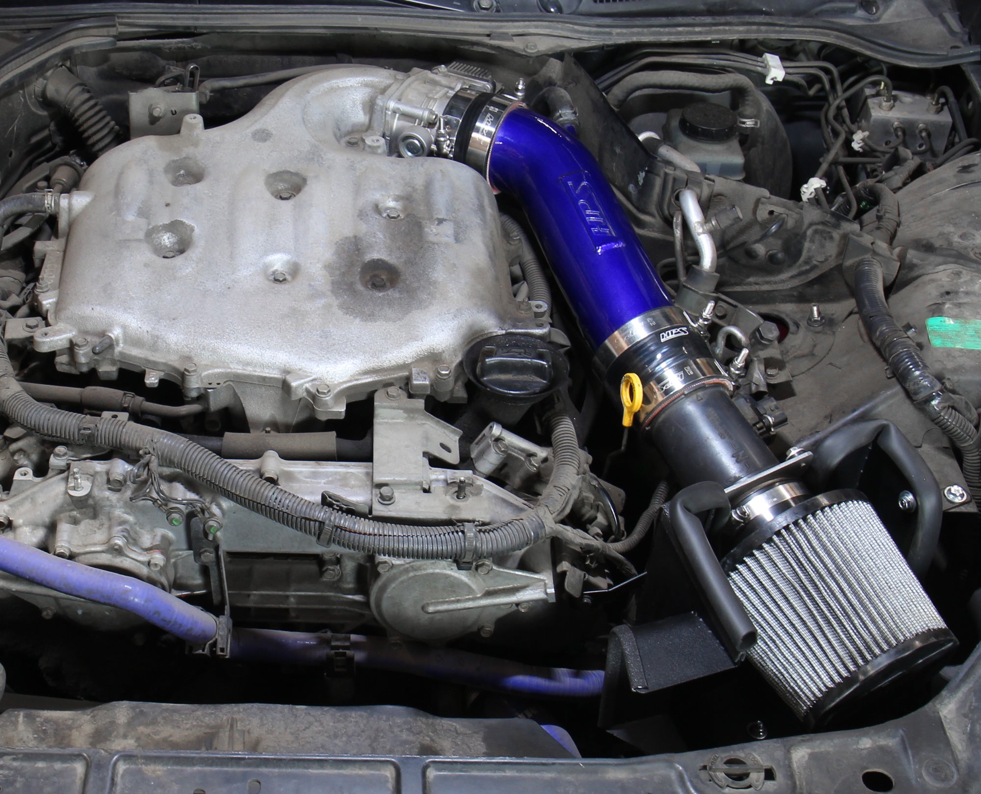 HPS Cold Air Intake Kit with Heat Shield Infiniti 03-07 G35 Coupe 3.5L V6 Installed 827-679