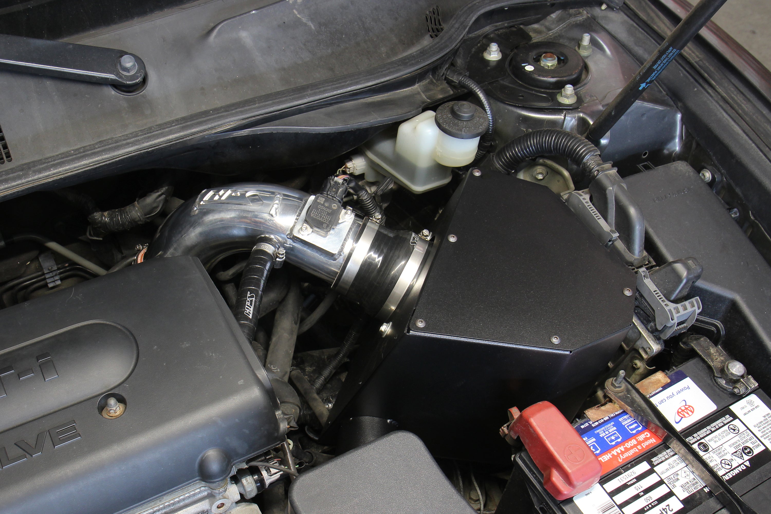 HPS Cold Air Intake Kit with Heat Shield 827-693 Installed Toyota 2007-2009 Camry 2.4L