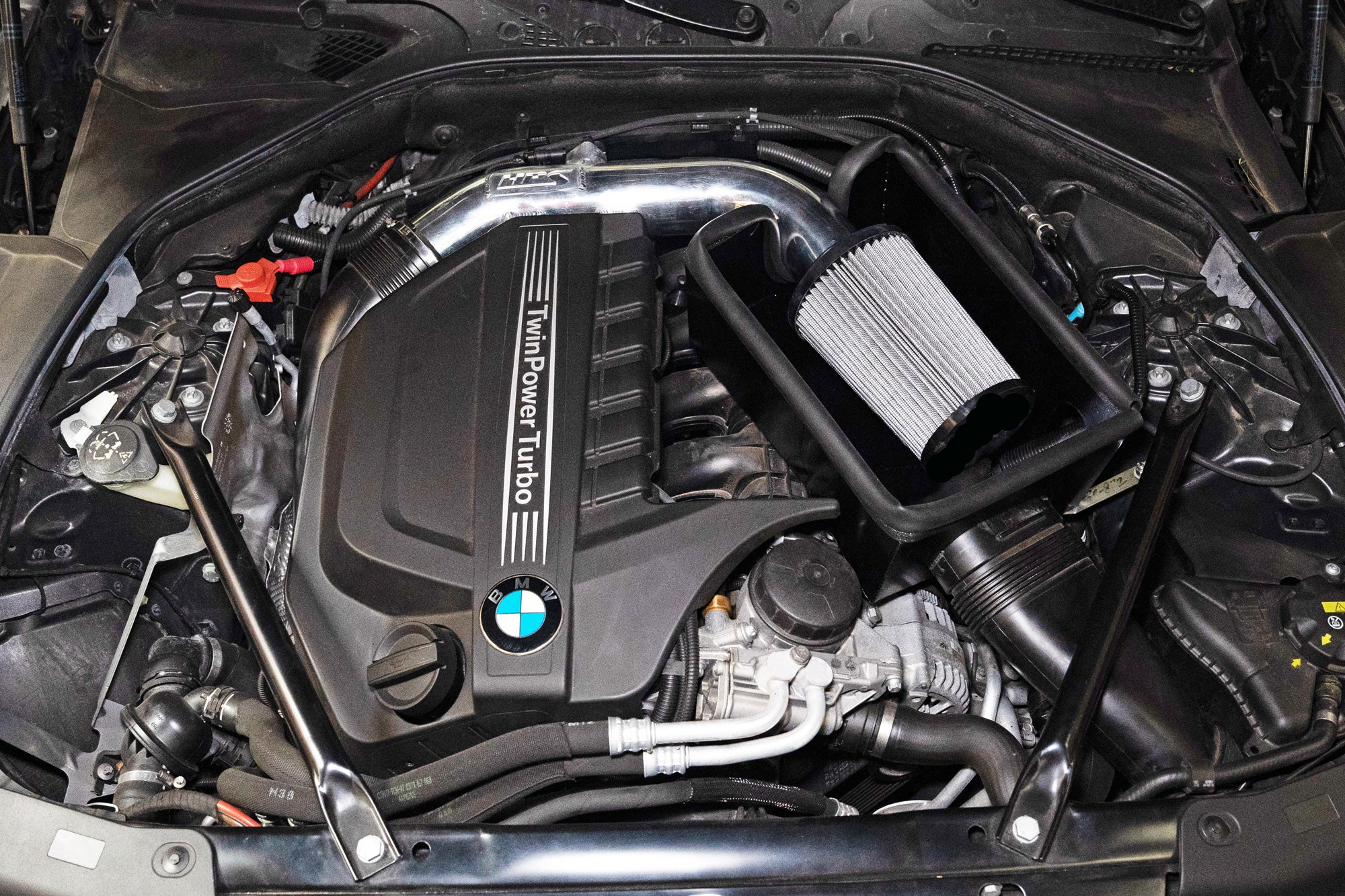 HPS Cold Air Intake Kit Installed BMW 640i 3.0L Turbo N55 F06 F12 F13 827-698