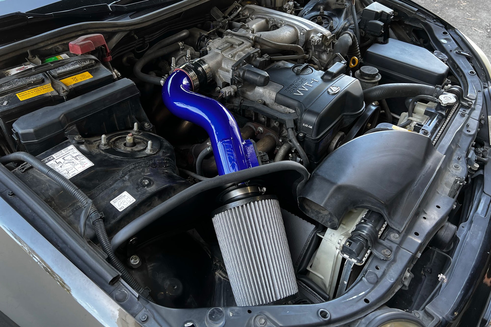 HPS Cold Air Intake Kit Installed Lexus 1998-2000 GS300 3.0L 2JZ-GE 827-705