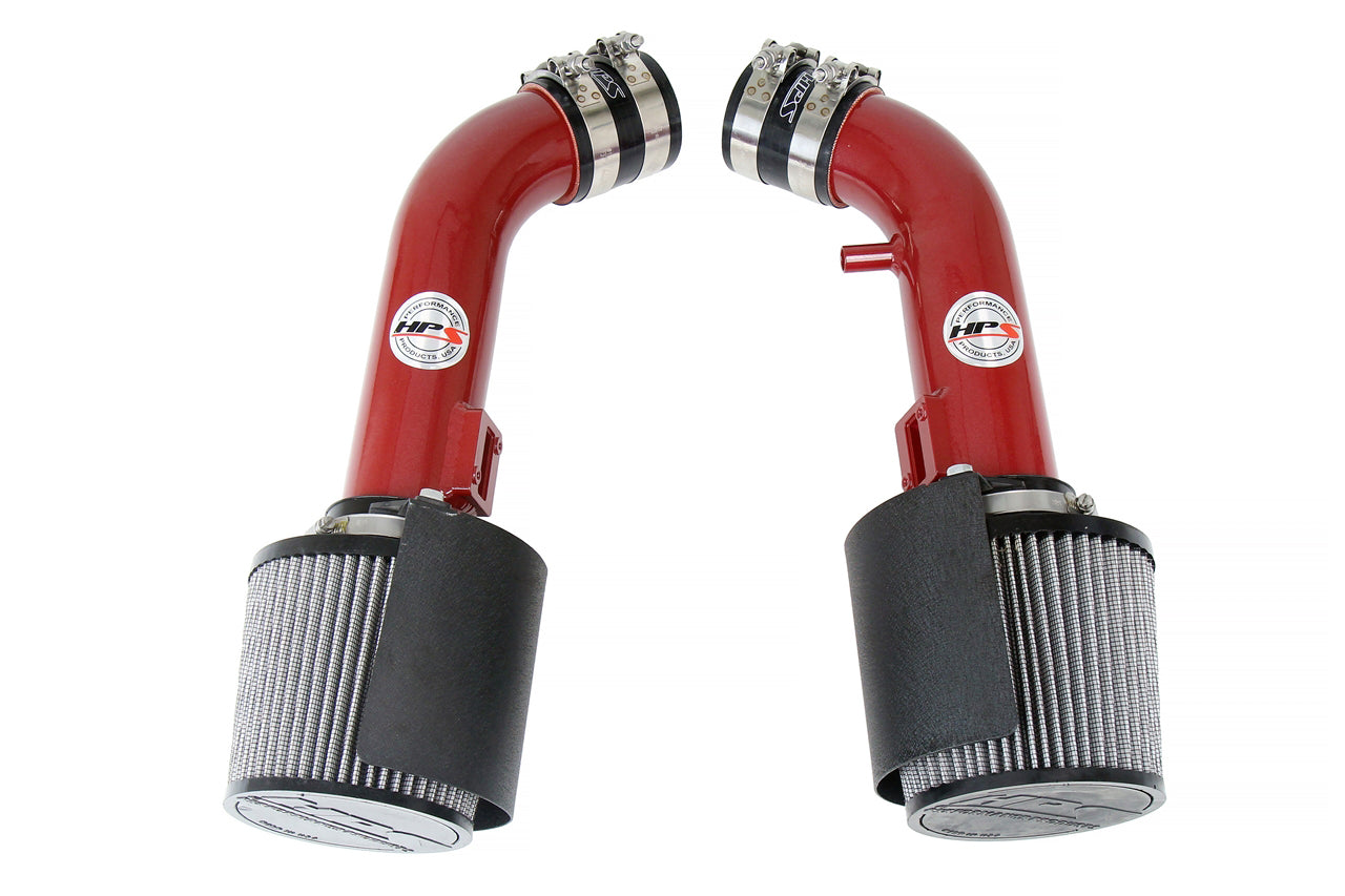 HPS Red Shortram Air Intake Kit 2009-2020 Nissan 370Z 3.7L V6 Z34 827-706R Includes Heat Shield