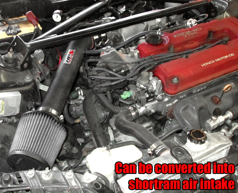 HPS Performance Cold Air Intake Kit 1992-1995 Honda Civic SOHC D Series / DOHC B Series installed as Shortram Intake 837-110