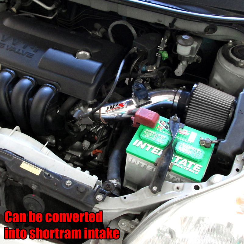 HPS Performance Cold Air Intake Kit 2003-2004 Toyota Corolla 1.8L installed as Shortram Intake 837-513