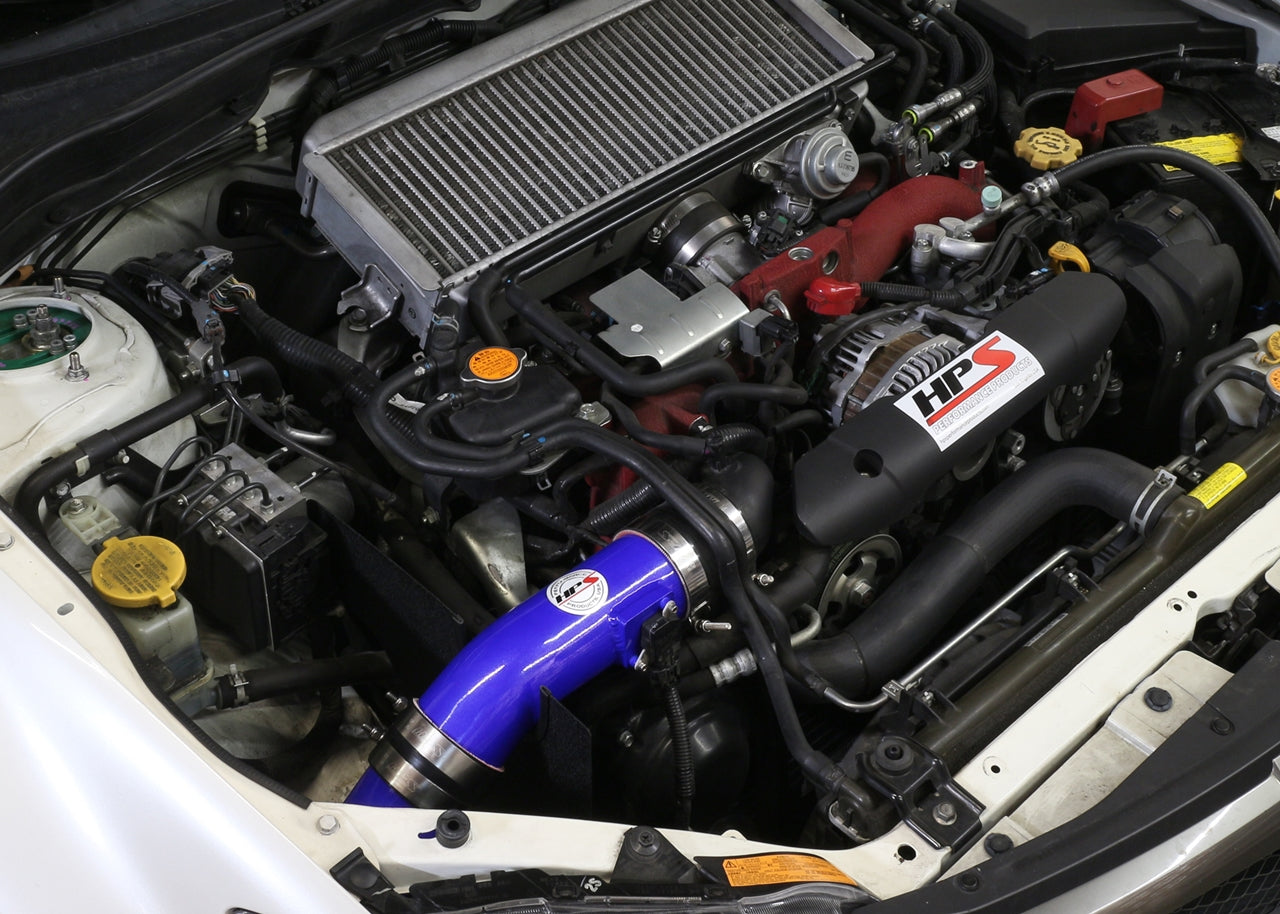 HPS Performance Cold Air Intake Kit Installed 2008-2014 Subaru WRX STI 2.5L Turbo 837-566BL