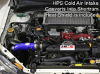 HPS Performance Cold Air Intake Kit 2008-2014 Subaru WRX 2.5L Turbo installed as Shortram Intake 837-566BL