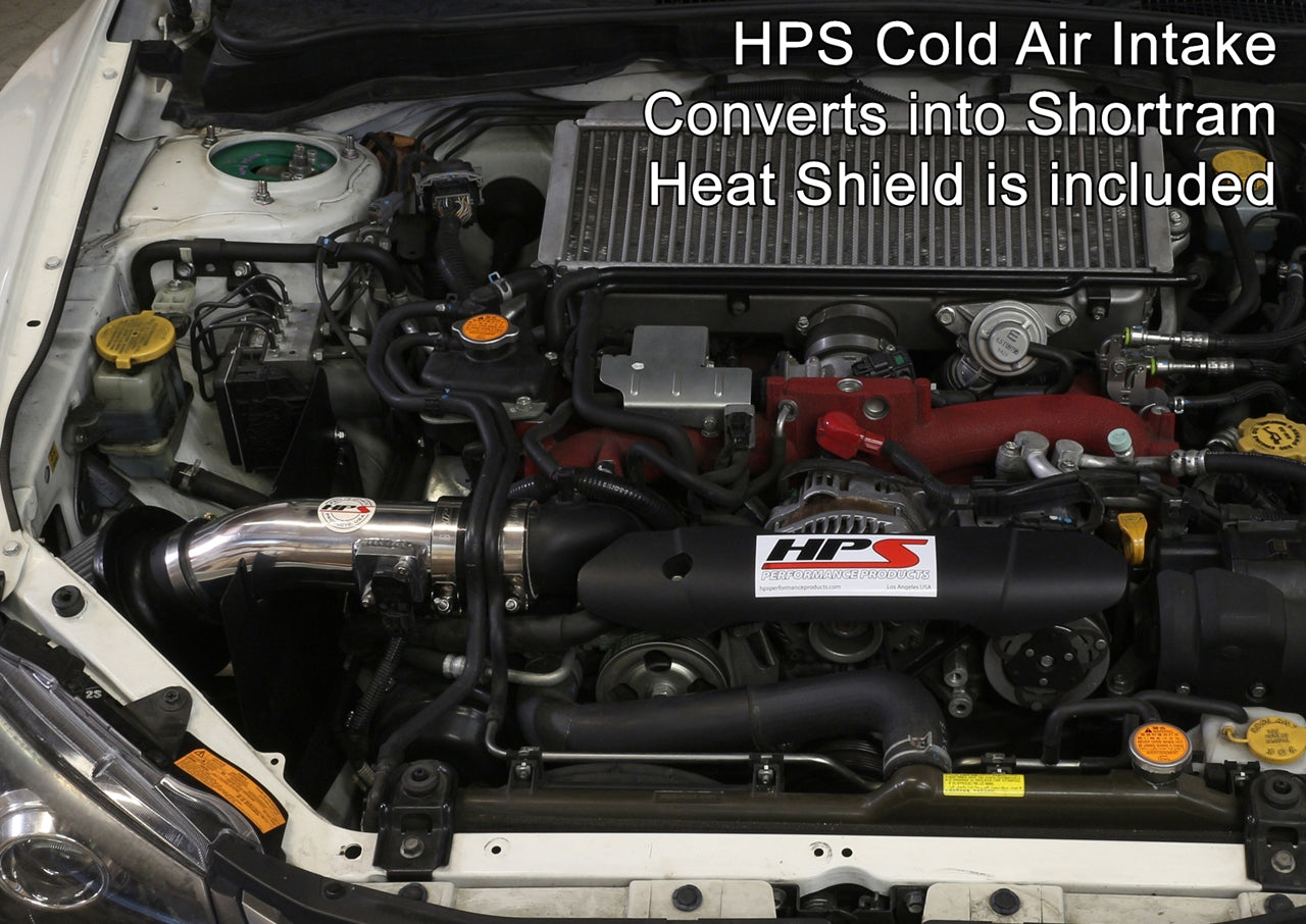 HPS Performance Cold Air Intake Kit 2008-2014 Subaru WRX STI 2.5L Turbo installed as Shortram Intake 837-566