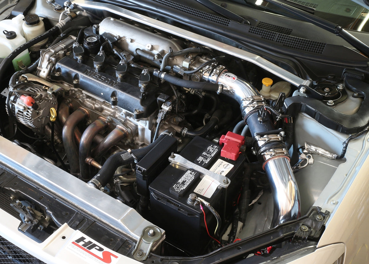 HPS Performance Cold Air Intake Kit (Converts to Shortram) Installed 2002-2006 Nissan Altima 2.5L 4Cyl 837-570
