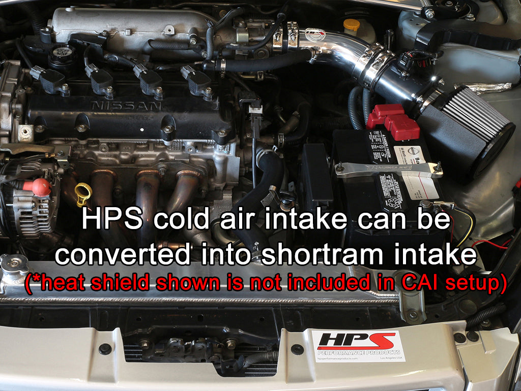 HPS Performance Cold Air Intake Kit 2002-2006 Nissan Altima 2.5L 4Cyl installed as Shortram Intake 837-570
