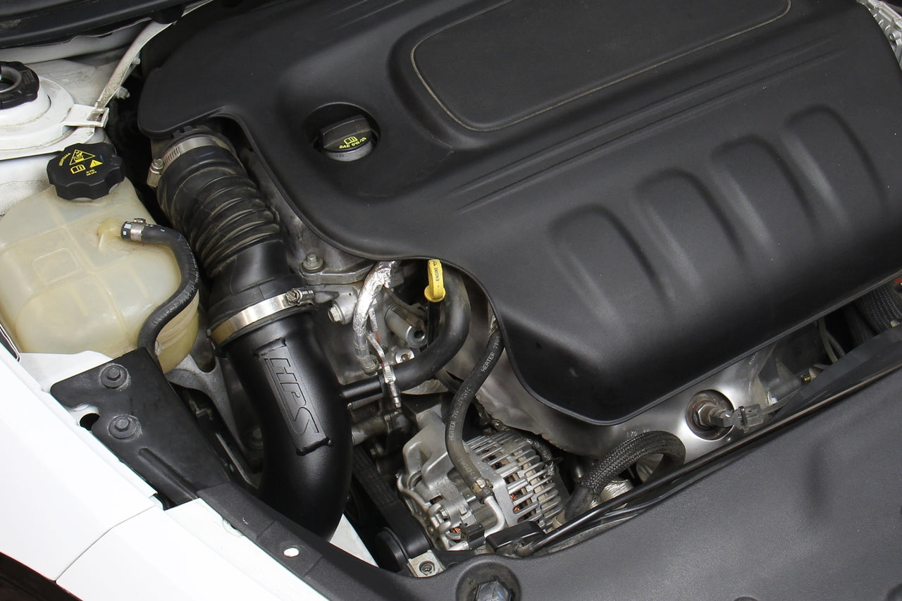 HPS Performance Cold Air Intake Kit Installed 2013-2016 Dodge Dart 2.4L Non Turbo 837-571WB