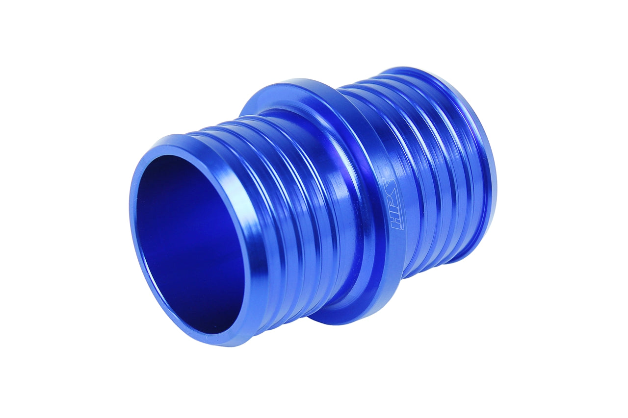 HPS Blue Billet 6061 Aluminum Joiner Hose Union Connector for heater radiator coolant hose