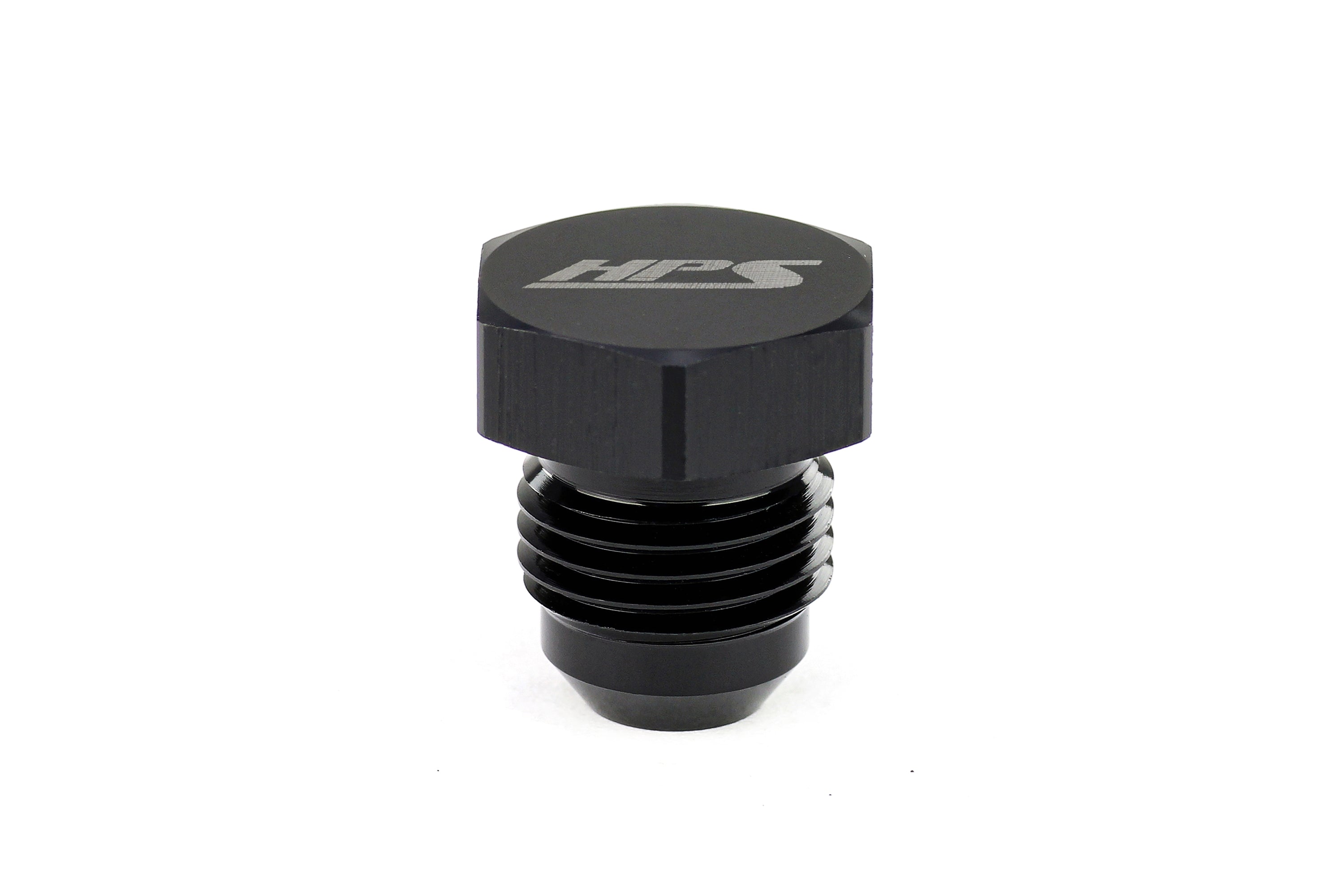 HPS Performance AN Fittings Plug, Aluminum, Black
