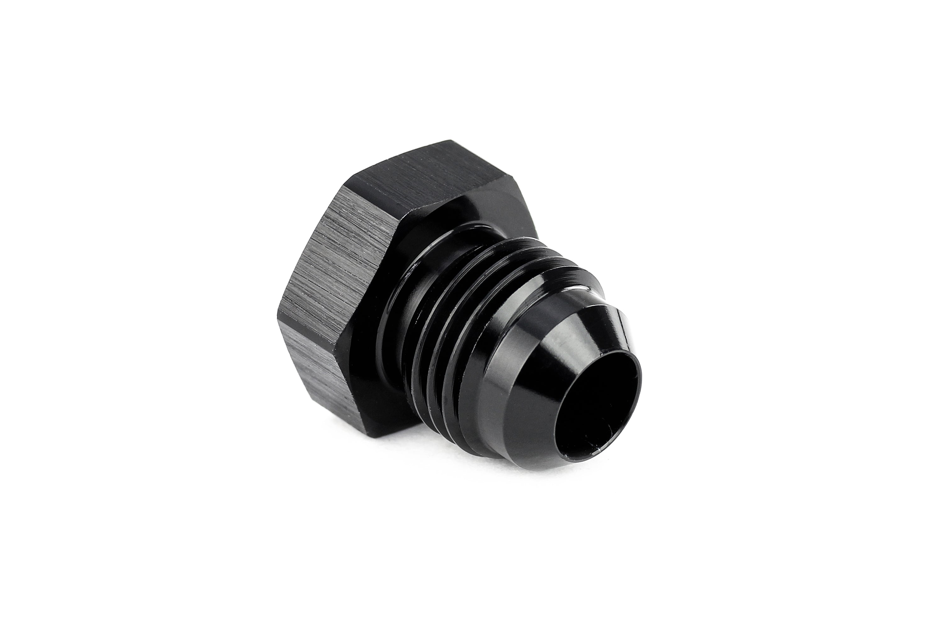 HPS Performance AN Fittings 37 Degree Male Plug Aluminum Black