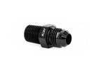 HPS Performance Straight AN Flare to NPT / Metric Adapter, Aluminum, Black
