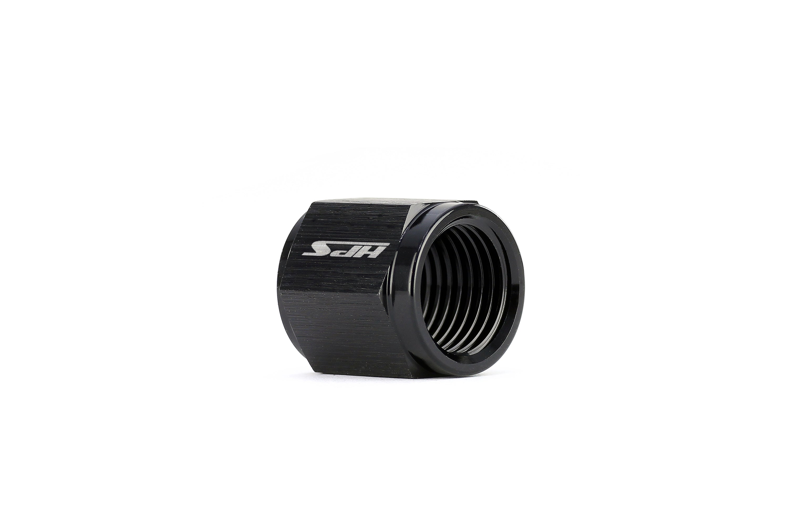 HPS Performance Hard Line AN Tube Nut, Aluminum, Black