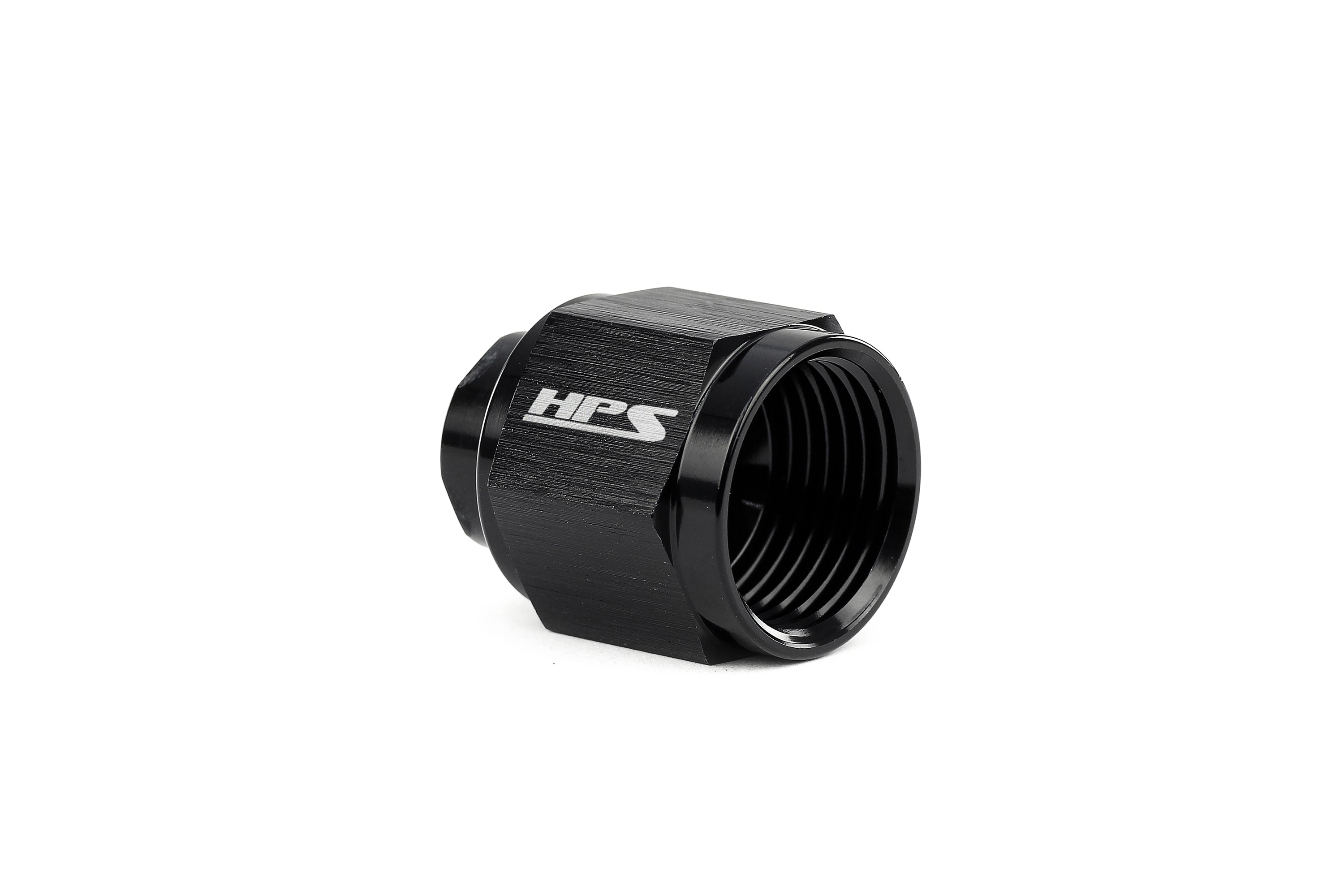 HPS Performance AN Flare Female Cap, Aluminum, Black