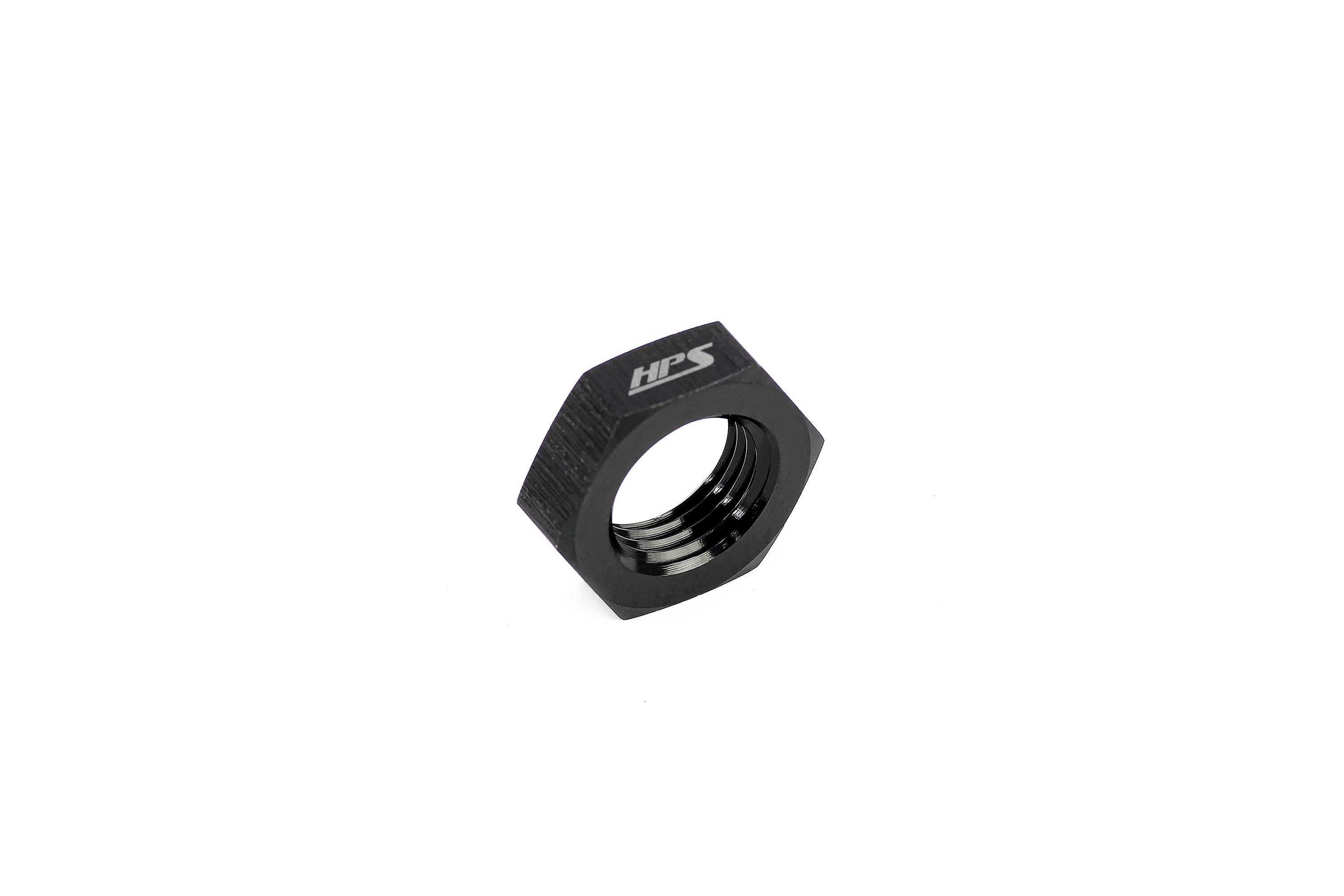 HPS Performance AN Female Bulkhead Fitting Nut, Aluminum, Black -3 -4 -6 -8 -10 -12