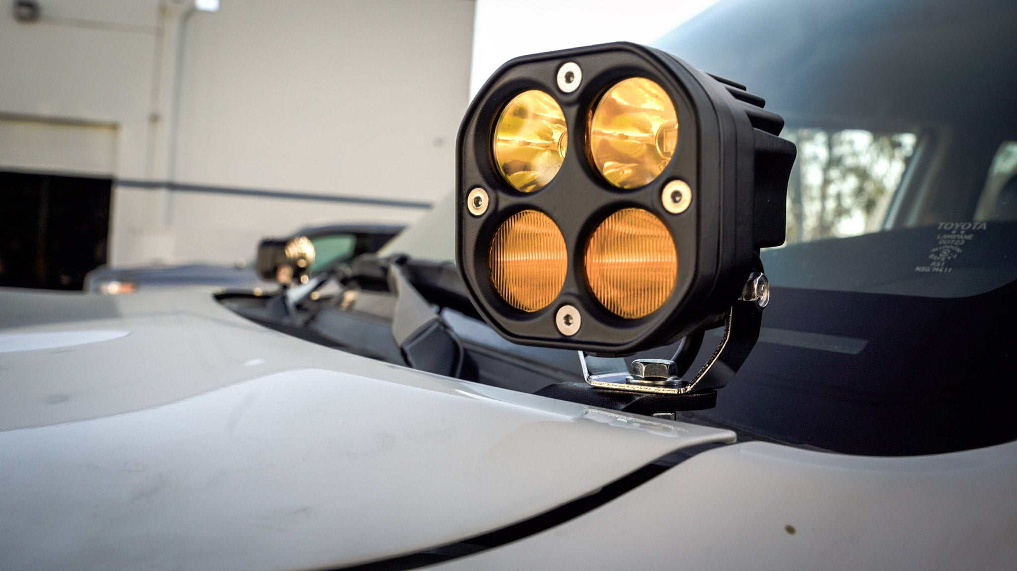 HPS DTC-100 Ditch Light Bracket 2010-2023 Toyota 4Runner Kit Bolts installed with light pods