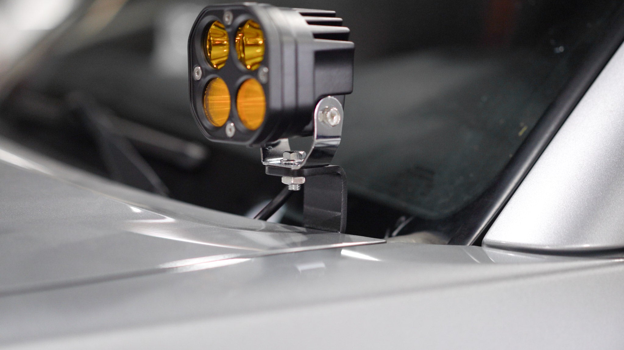 HPS DTC-101 Ditch Light Bracket 2016-2022 Toyota Tacoma installed with light pod