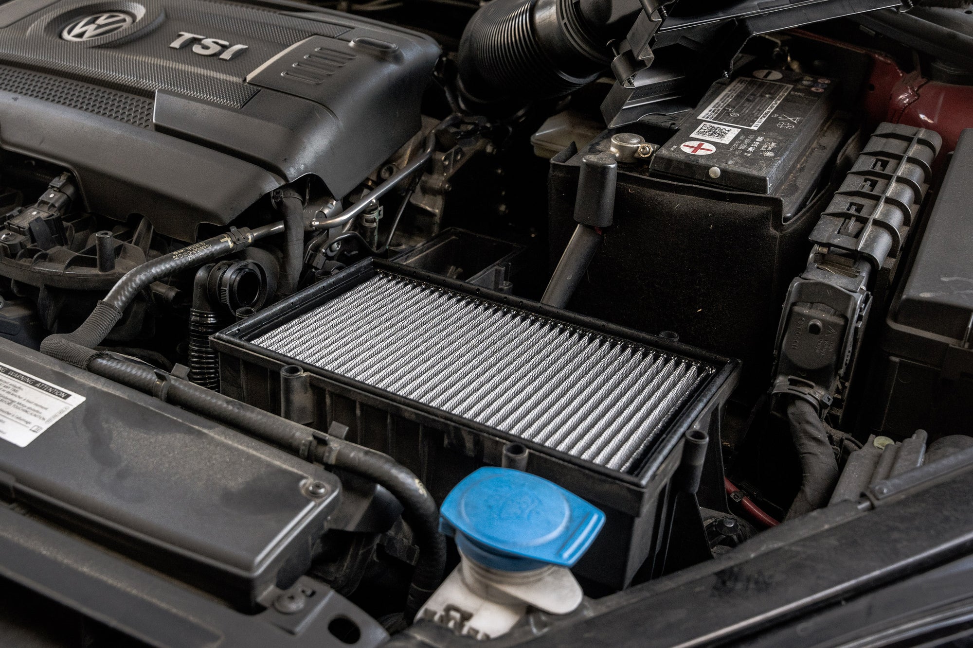 HPS High Performance Drop In Panel Air Filter Installed 2015-2021 Volkswagen GTI 2.0L Turbo, HPS-457315