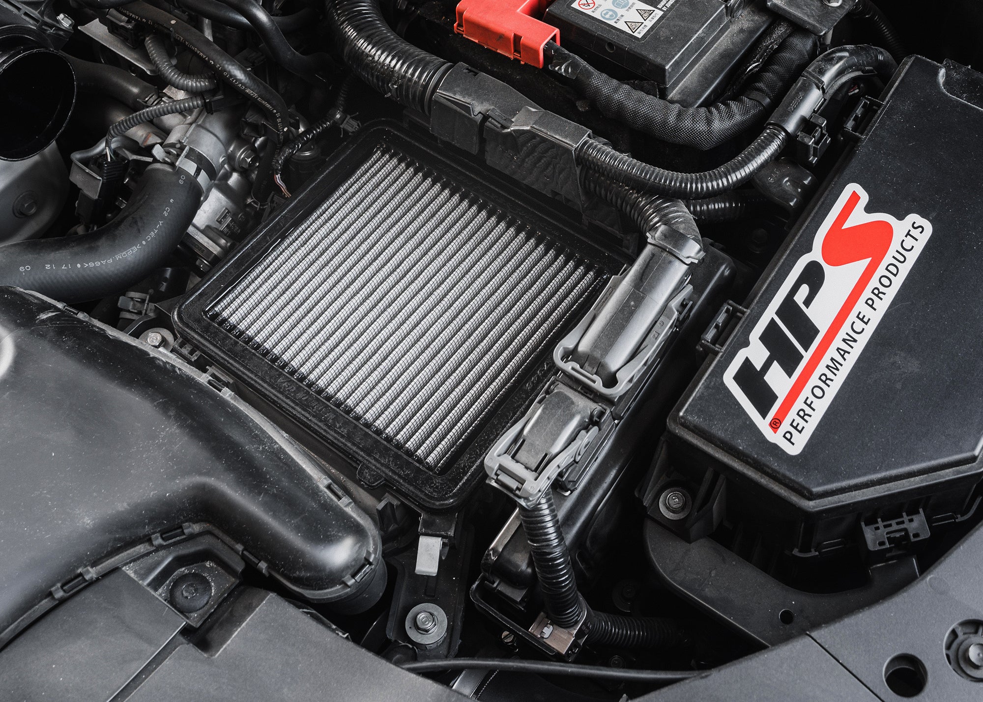 HPS High Performance Drop In Panel Air Filter Installed 2018-2022 Honda Accord 2.0L Turbo, HPS-457348