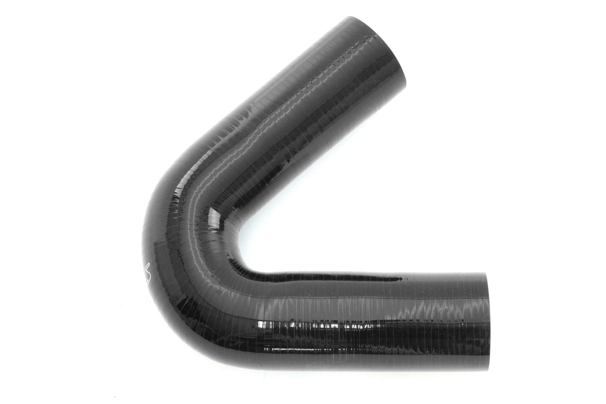 HPS 2.75&quot; High Temp 4-ply Reinforced Silicone 135 Degree Elbow Coupler Hose 70mm Black