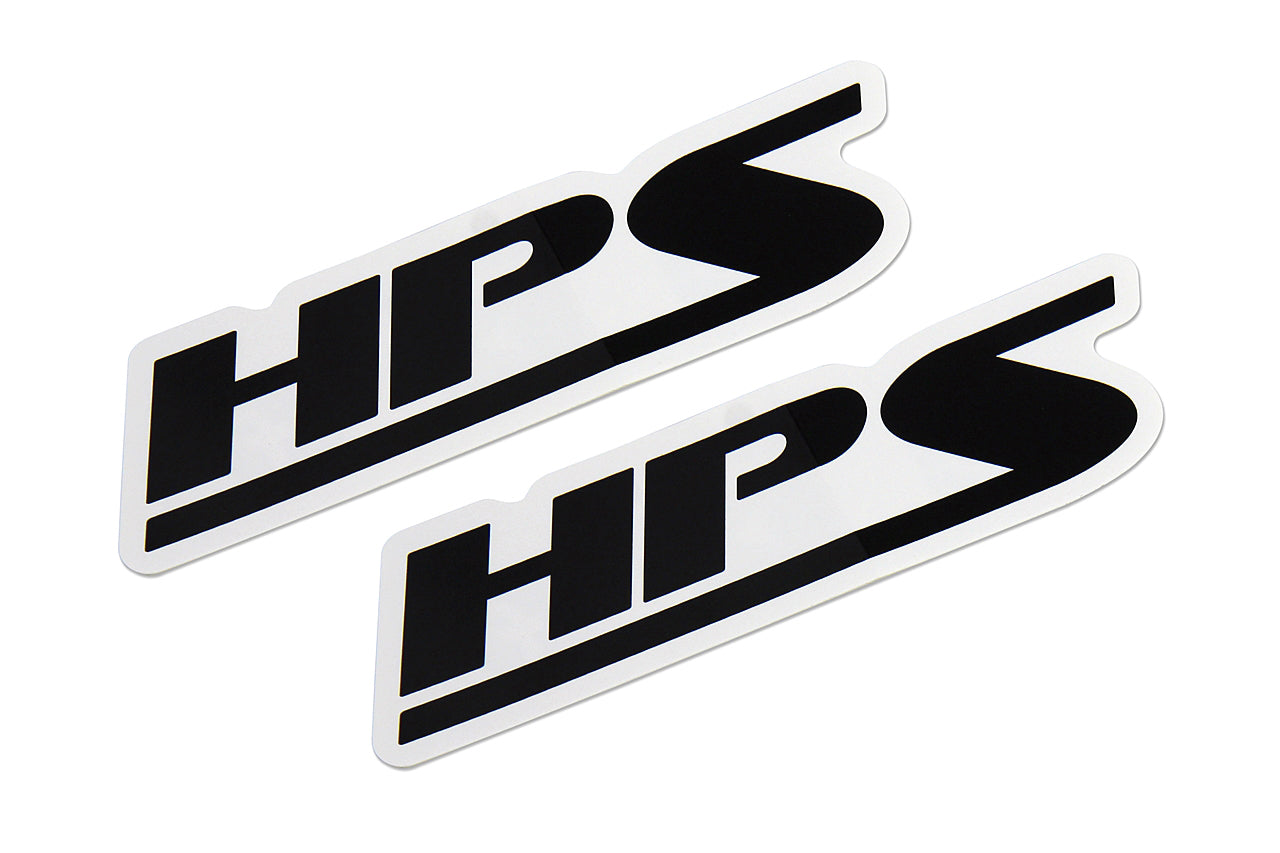 HPS Performance Racing Vinyl White Black Window Stickers Decal 2pcs