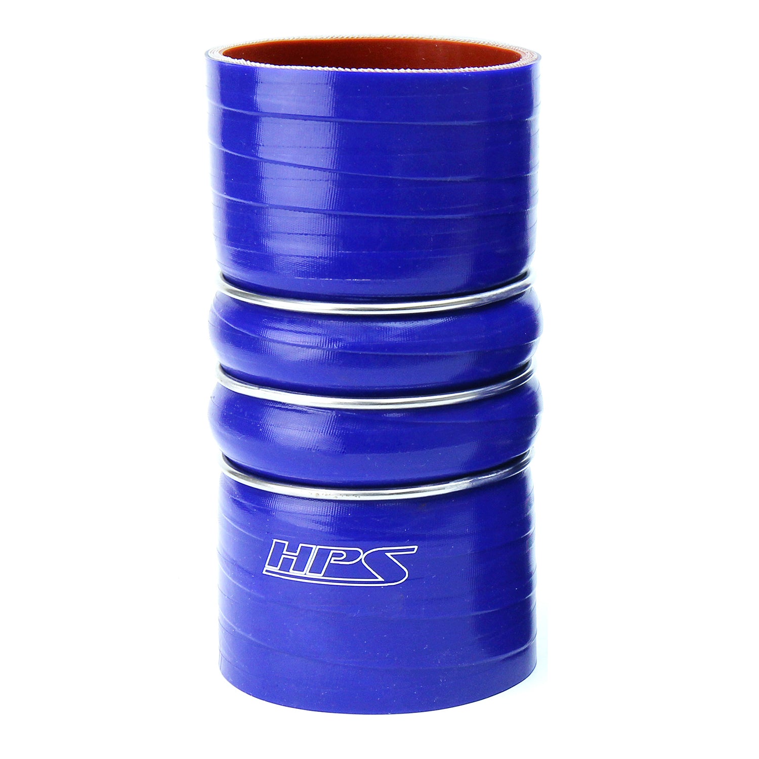 HPS 2-3/4 2.75 inch ID 6 inch Long Blue Silicone Charge Air Cooler CAC Hose Double Hump Coupler Bellow Cold Side High Temp 4-ply Reinforced 70mm CAC-275-COLD