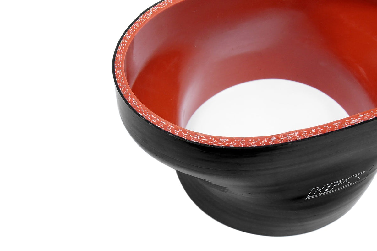 HPS Oval to Round Silicone Reducer Coupler Hose for Ford Mustang GT / GT500 Throttle Body, High Temp Reinforced