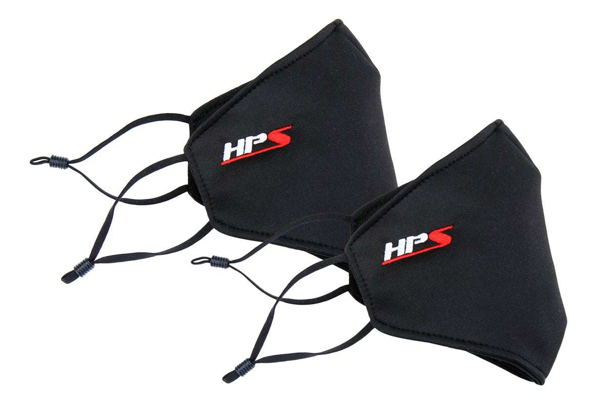 HPS Performance Washable Face Mask Black - 2 Pieces Pack