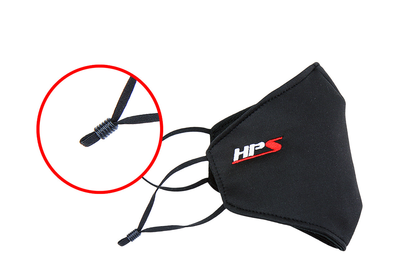 HPS Performance Washable Face Mask Black - 2 Pieces Pack