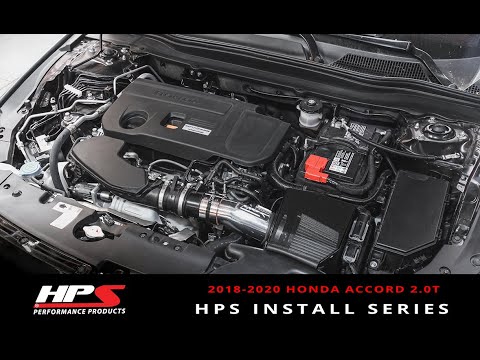 HPS Performance Shortram Air Intake Kit 2018-2020 Honda Accord 2.0L Turbo, Includes Heat Shield