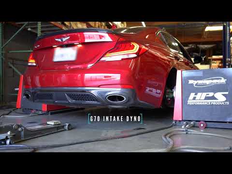 HPS Shortram Air Intake Kit with Heat Shield 2019-2024 Hyundai Genesis G70 3.3L V6 Twin Turbo, 827-703