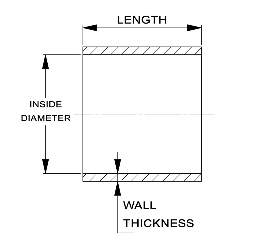 HPS 5-1/2" (140mm) ID Silicone Straight Coupler Hose, Ultra High Temp 4-ply Aramid Reinforced, Max. Temperature Rating 500F