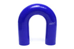 HPS High Temp 4-ply Reinforced 180 Degree U Bend Elbow Coupler Turbo CAC Intercooler Hose Blue