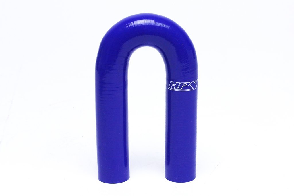 HPS High Temp 4-ply Reinforced 180 Degree U Bend Elbow Coupler Radiator Coolant Heater Hose Blue