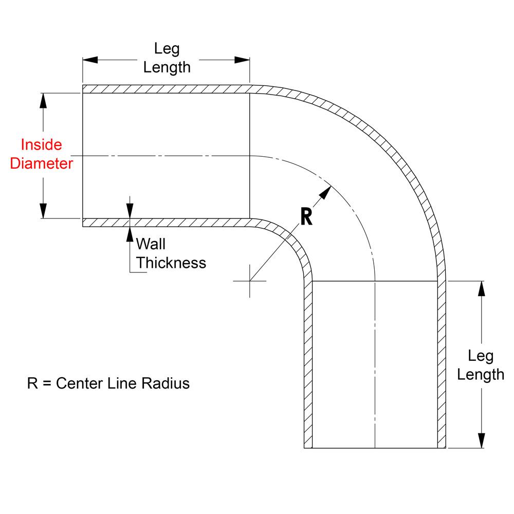 90 Degree 4 Inch Silicone Elbow Coupler Hose - 4-Ply Reinforced For Turbo/Intercooler/Intake Piping (with 2 Clamps)
