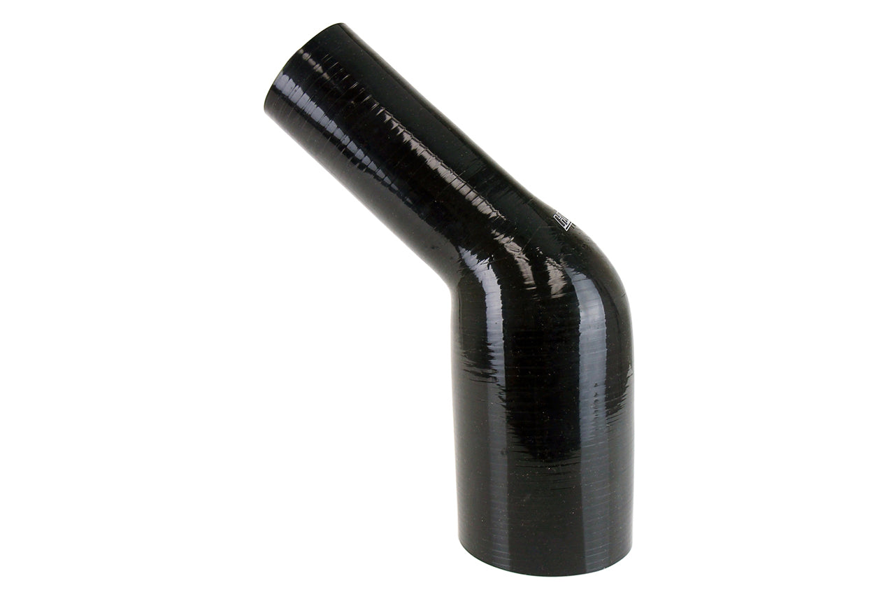 HPS 2 - 3 inch Black Silicone 45 Degree Elbow Reducer Coupler Hose High Temp Reinforced 51mm 76mm HTSER45-200-300-BLK