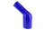 HPS 2-1/4 - 3 inch 2.25 Blue Silicone 45 Degree Elbow Reducer Coupler Hose High Temp Reinforced 57mm 76mm HTSER45-225-300-BLUE