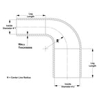 HPS 3/4" - 7/8" ID, Silicone 90 Degree Elbow Reducer Hose, High Temp 4-ply Reinforced (19mm - 22mm)