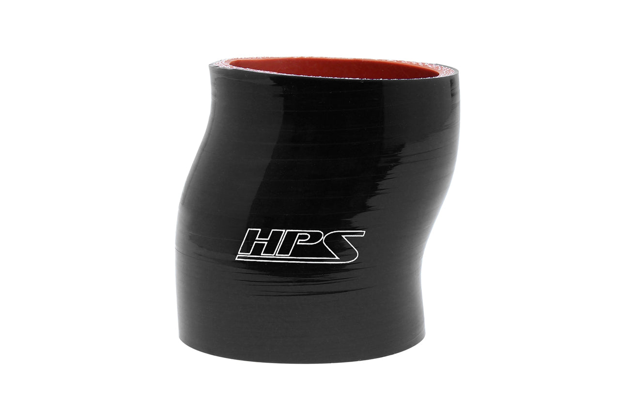 HPS 1.75 inch Black Silicone Offset Straight Coupler Air Intake Hose High Temp 4-ply Reinforced 45mm HTSOC-175-L4-BLK