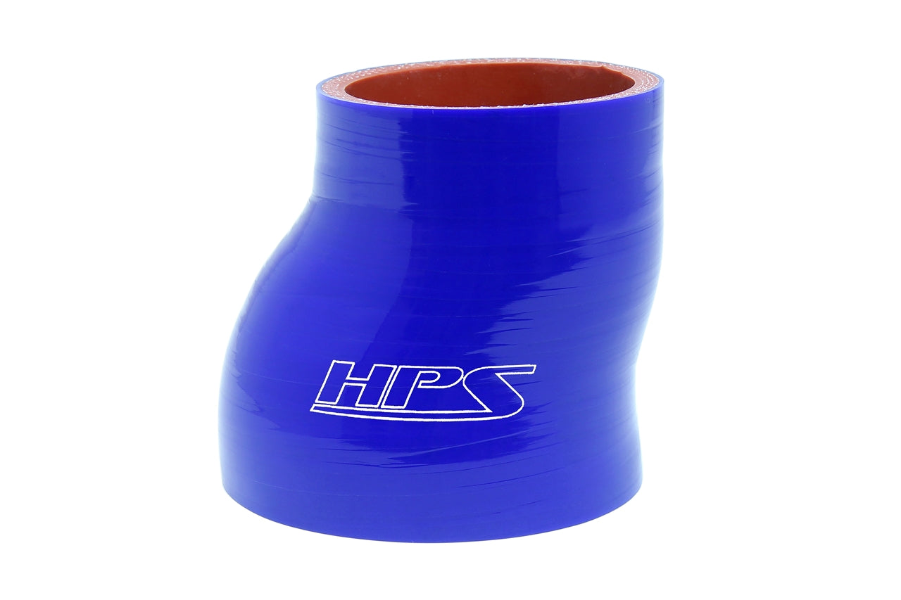 HPS Blue 3" - 3-1/4" ID Silicone Offset Straight Reducer Coupler Hose Connector High Temperature 4-ply Reinforced HTSOR-300-325-BLUE