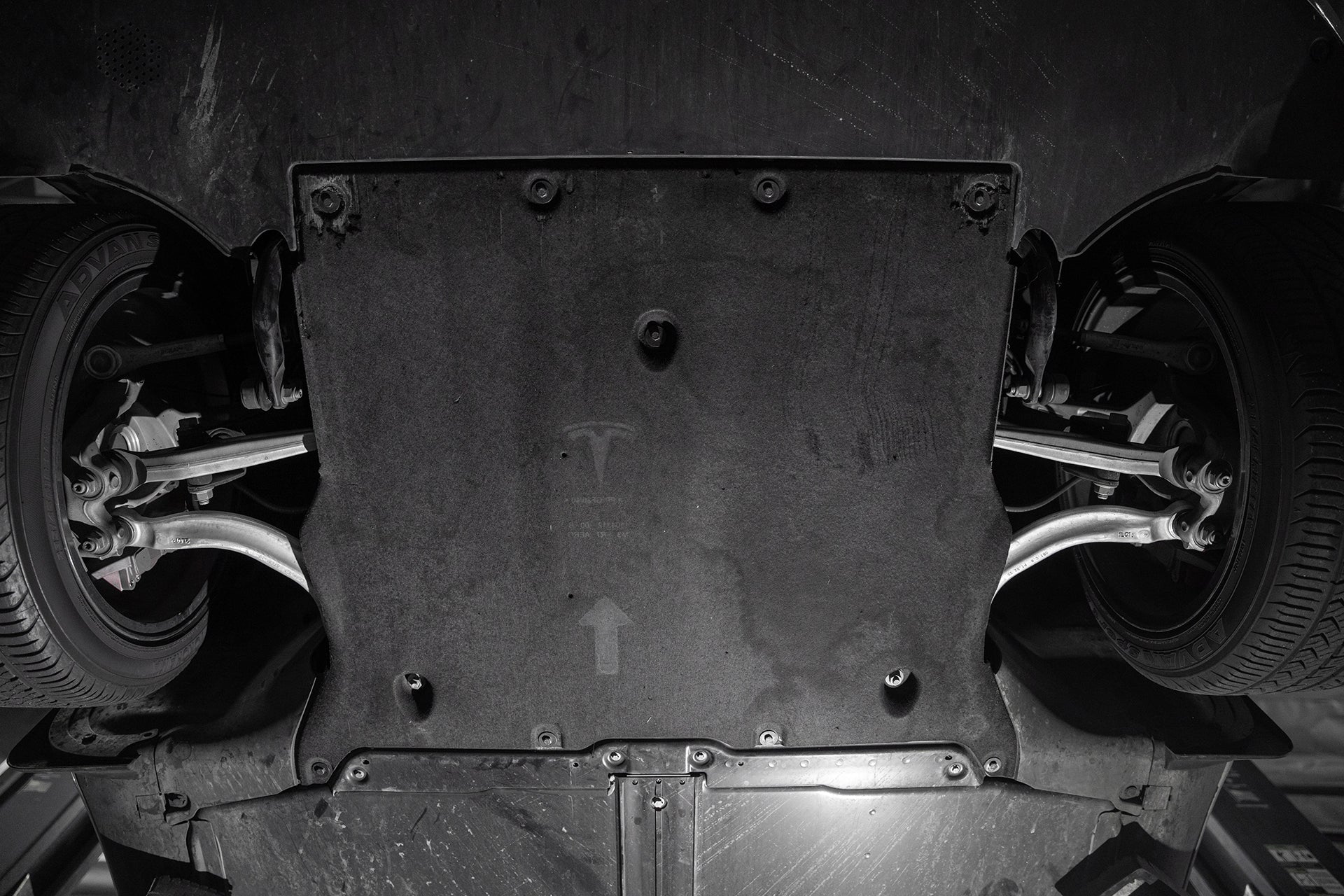 HPS Aluminum Front Skid Plate Undertray Protection Shield 2017-2023 Tesla Model 3, Black, SP-101