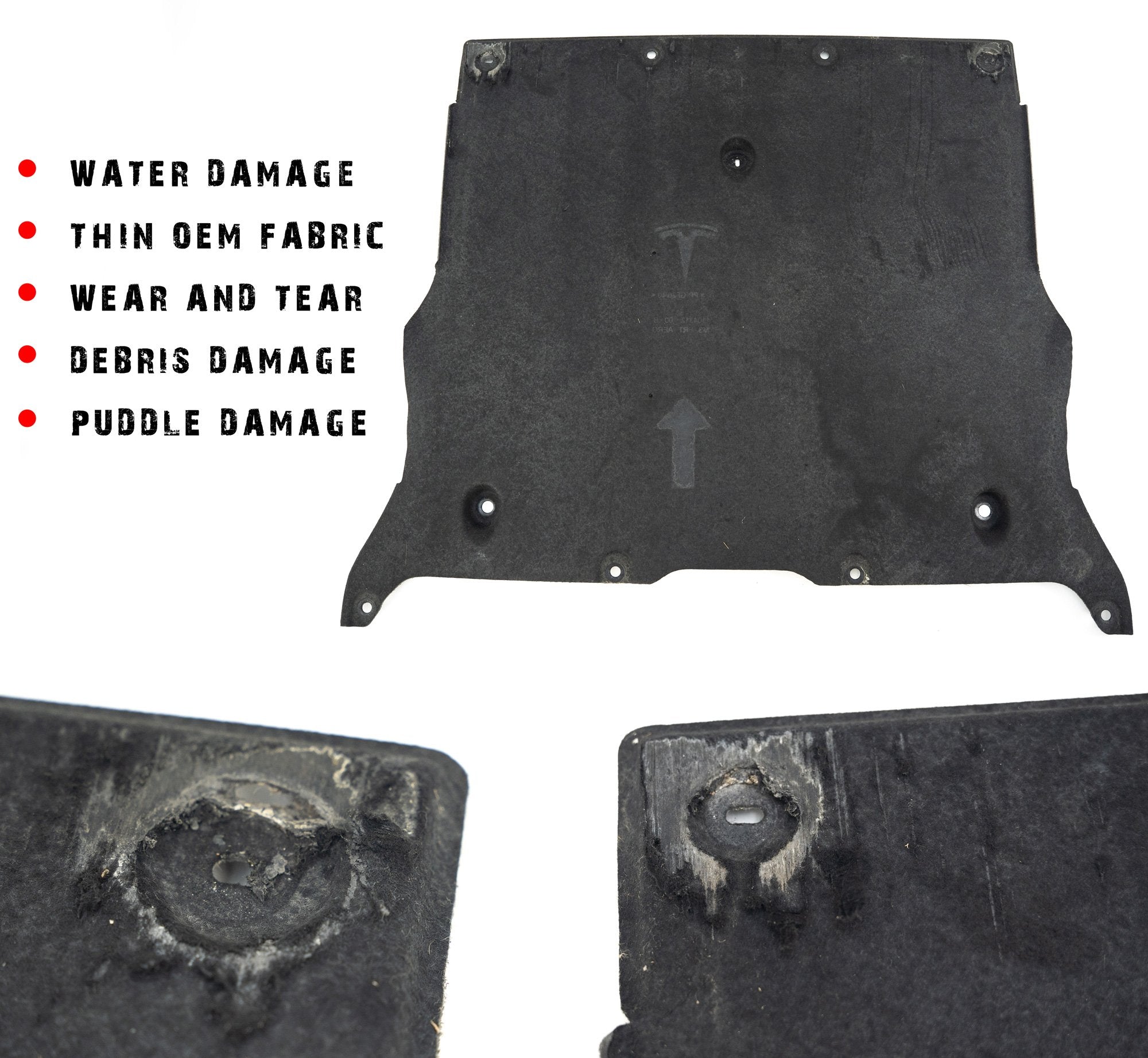 HPS Aluminum Front Skid Plate Undertray Protection Shield 2020-2023 Tesla Model Y, Black, SP-101