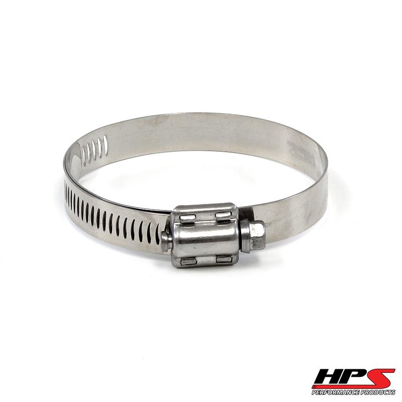 HPS Stainless Steel Worm Gear Liner Hose Clamp SAE 48 2pc Pack 2-9/16" - 3-1/2" (65mm-89mm)