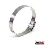 HPS Stainless Steel Worm Gear Liner Hose Clamp SAE 48 2pc Pack 2-9/16" - 3-1/2" (65mm-89mm)