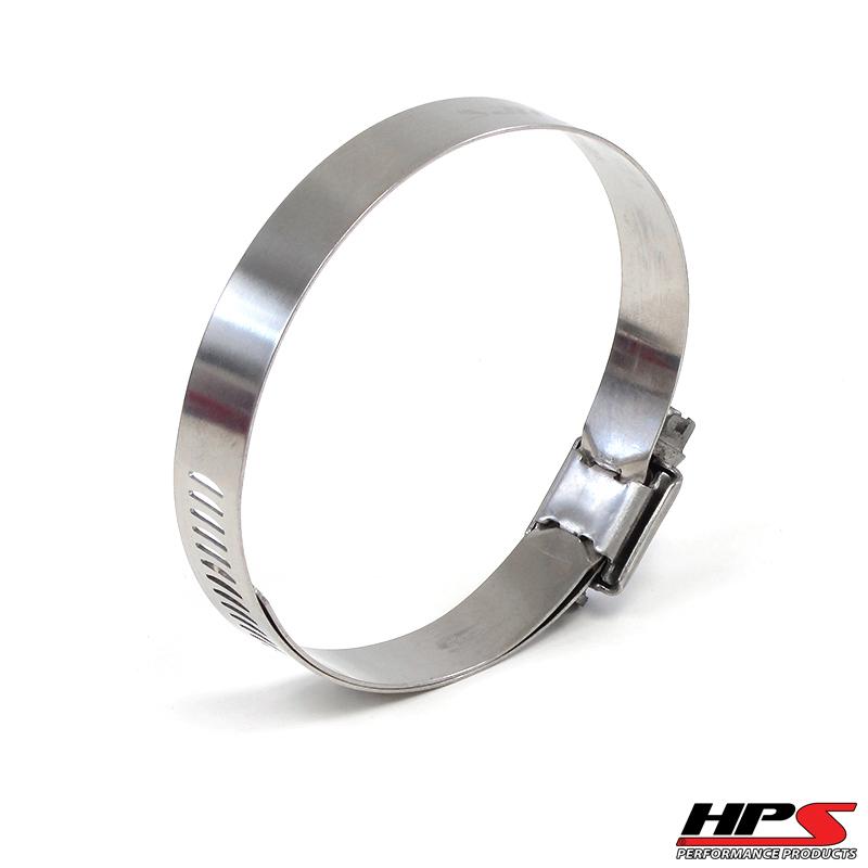 HPS Stainless Steel Worm Gear Liner Hose Clamp SAE 48 2pc Pack 2-9/16" - 3-1/2" (65mm-89mm)